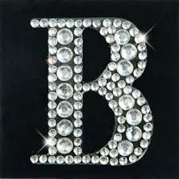 Strass-Sticker Monogramm B